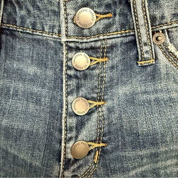 Universal Thread Blue High-Rise Shortie Button-Front Jean Shorts Size 4/27 - Picture 5 of 9